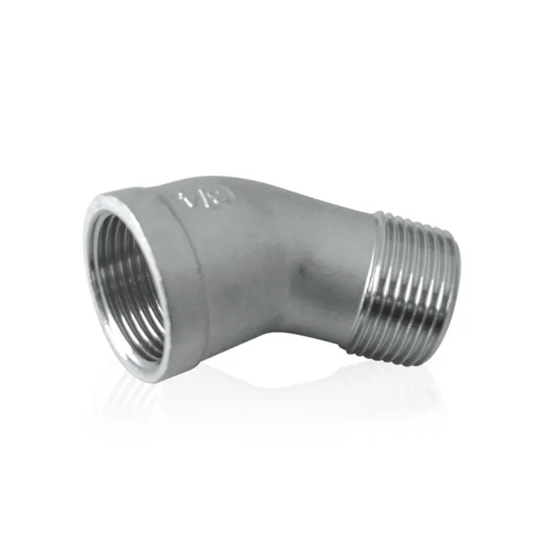 Zanglamas po'latdan yasalgan quvur 45 darajali ko'cha tirsaklari